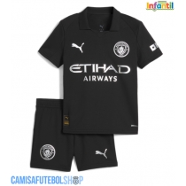 Camisa de time de futebol Manchester City Replicas 2º Equipamento Infantil 2025-26 Manga Curta (+ Calças curtas)